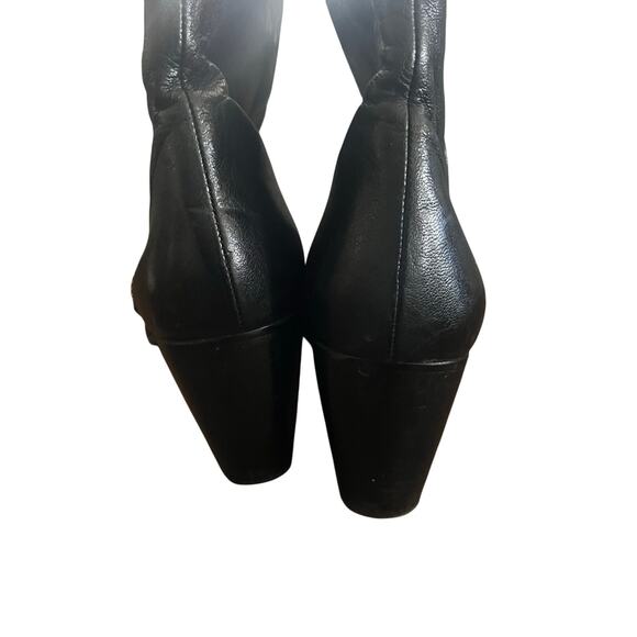 Vintage Stuart Weitzman Black Heel Leather Booties Size 9 - Picture 7 of 9